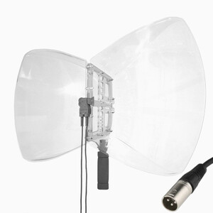 MICRÓFONO DODOTRONIC CON PARÁBOLA HI-SOUND DR STEREO AOM 4X CON CONEXIÓN XLR