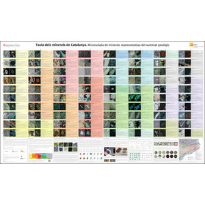 FORMAT MURAL- TAULA DE MINERALS DE CATALUNYA . MICROSCOPIA DE MINERALS REPRESENTATIUS DEL SUSTRAT GEOLÒGIC