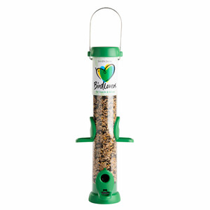 BL2-S2G &QUOT;BIRD LOVERS&QUOT; COMEDERO TUBULAR PARA AVES SILVESTRES MEDIANO PARA MEZCLA DE SEMILLAS FÁCIL DE LIMPIAR
