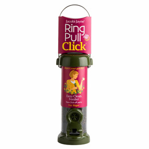 RP3-N1G 'RING PULL CLICK' COMEDERO TUBULAR PARA AVES SILVESTRES PEQUEÑO PARA NEGRILLO FÁCIL DE LIMPIAR