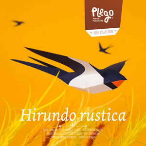 PLEGOPAPER- FIGURA RECORTABLE DE GOLONDRINA  (ORENETA COMÚ)