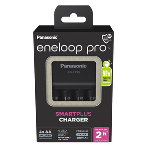 PACK ENELOOP CARGADOR BQ-CC55E Y 4 BATERÍAS ENELOOP PRO AA (2500MAH)