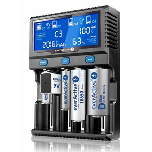 CARGADOR EVERACTIVE UC4200 PARA 4 BATERÍAS RECARGABLES