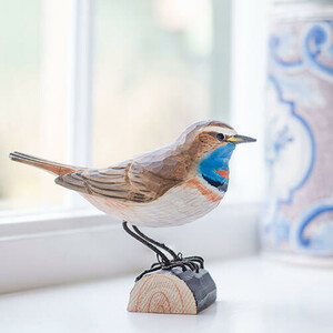 DECOBIRD FIGURA DE RUISEÑOR PECHIAZUL 2