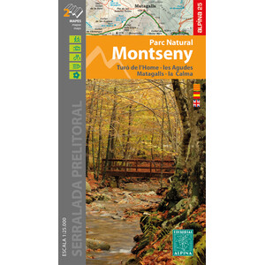 MAPA ALPINA 1:25.000. PARC NATURAL MONTSENY. TURÓ DE L'HOME, LES AGUDES, MATAGALLS, LA CALMA (2 MAPES)