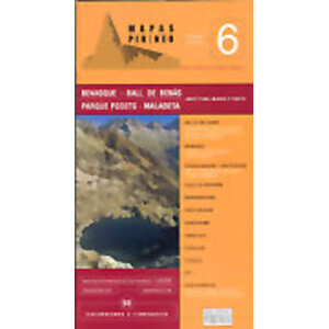 MAPAS PIRINEO. BENASQUE, VALL DE BENÁS, PARQUE POSETS, MALADETA, ANETO, BALLIBIERNA, POSETS