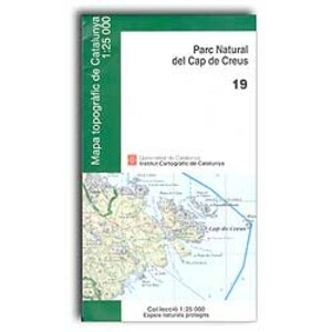 MAPA TOPOGRÀFIC DE CATALUNYA. PARC NATURAL DEL CAP DE CREUS