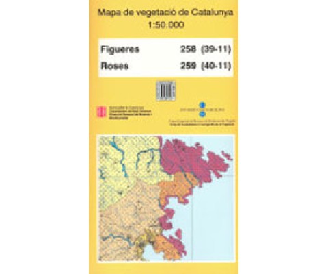 MAPA DE VEGETACIÓ DE CATALUNYA. FIGUERAS (258 (39-11) I ROSES 259 (40-11)