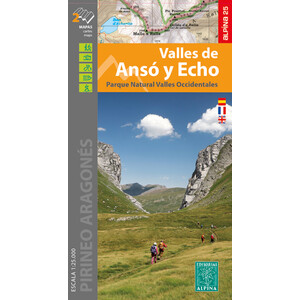 MAPA ALPINA 1:25.000. . VALLES DE ANSÓ Y ECHO (MAPA Y GUÍA)