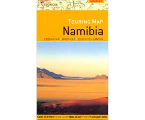 TOURING MAP NAMIBIA. ETOSHA PAN, WINDHOEK, FISH RIVER CANYON