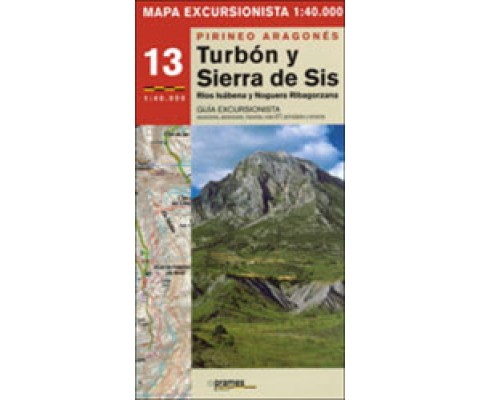 MAPA EXCURSIONISTA PIRINEO ARAGONÉS TURBÓN Y SIERRA DE SIS