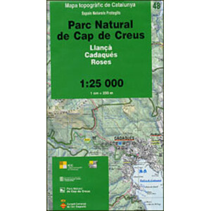 MAPA TOPOGRÀFIC DE CATALUNYA. PARC NATURAL DE CAP DE CREUS