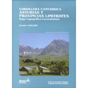 CORDILLERA CANTABRICA. ASTURIAS Y PROVINCIAS LIMITROFES. MAPA TOPOGRAFICO EXCURSIONISTA