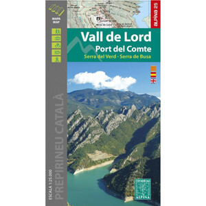 VALL DE LORD. PORT DEL COMTE. SERRA DEL VERD-SERRA DE BUSA. MAPA-GUIA