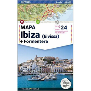 MAPA IBIZA (EIVISSA) + FORMENTERA 1:65.000