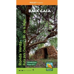 MAPA PIOLET 1:20.000. BAIX GAIÀ, RONDA VERDA, RUTA DELS CASTELLS I PIC DE LA MOLA
