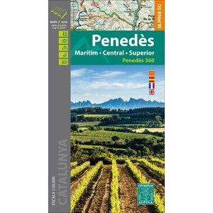 MAPA ALPINA 1:50.000. PENEDÈS. MARÍTIM, CENTRAL, SUPERIOR. PENEDÈS 360