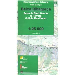 MAPA TOPOGRÀFIC DE CATALUNYA. BAIXA RIBAGORÇA. SERRA DE SANT GERVÀS, LA TERRETA, COLL DE MONTLLOBAR