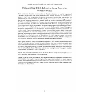 BRITISH COLEOPTERA LARVAE. A GUIDE TO THE FAMILIES AND MAJOR SUBFAMILIES 3