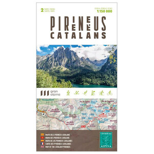 MAPA ALPINA 1:150.000 PIRINEUS CATALANS (2 MAPES)