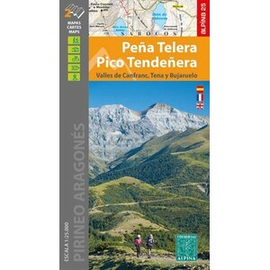 MAPA ALPINA 1:25.000. PEÑA TELERA PICO TENDEÑERA, VALLES DE CANFRANC, TENA Y BUJARUELO