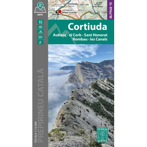CARPETA ALPINA AMB 2 MAPES. 1:15.000 I 1:7.500 CORTIUDA. SERRA D'AUBENÇ, EL CORB, SANT HONORAT