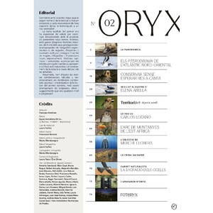 ORYX, LA REVISTA DE L'AMANT DE LA NATURA. NÚMERO 02. VERSIÓ IMPRESA EN CATALÀ._1