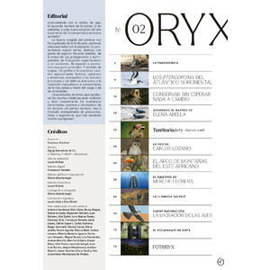 ORYX, LA REVISTA DEL AMANTE DE LA NATURALEZA. NÚMERO 02. VERSIÓN IMPRESA EN CASTELLANO._1