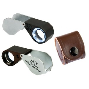 KITE LUPA PLEGABLE DE CAMPO CON LUZ 10X21 TRIPLET CON LED