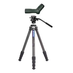 KIT ORYX DE TELESCOPIO SWAROVSKI ACODADO COMPACTO ATC 17-40X56 COLOR VERDE + TRÍPODE LEOFOTO LS-254C+BV-1