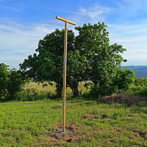 POSADERO PARA AVES RAPACES DE MADERA DE CASTAÑO Y 3,5M. DE ALTURA (AMPLIABLE)